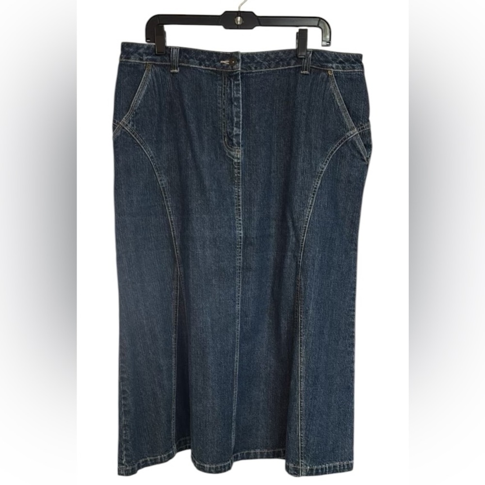 Christopher & Banks Blue A-Line Skirt